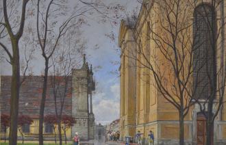 Heinrich Friedrich Rumpf, Potsdam - Hinter der Garnisonkirche, © VG Bild-Kunst, Bonn 2021,