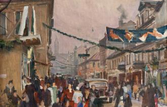 Otto Heinrich, Brandenburger Straße mit Blick auf die Peter und Paul Kirche© Potsdam-Museum – Forum für Kunst und Geschichte,