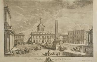 Andreas Ludwig Krüger, Alter Markt mit Rathaus, Obelisk und Palazzo Barberini,