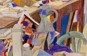 Magda Langenstraß-Uhlig, ohne Titel (Arbeitszimmer), um 1928-32, Klassikstiftung Weimar, Direktion Museen, Dauerleihgabe Dr. S. Uhlig © VG Bild-Kunst, Bonn 2015,