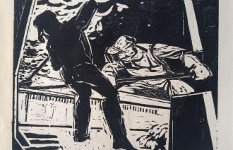 Peter Rohn, Anstich des Schmelzofen im Stahlwerk, © Potsdam Museum – Forum für Kunst und Geschichte,