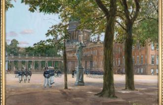 Franz Skarbina (1849 – 1910): Der Lustgarten in Potsdam, 1903, Gouache,
