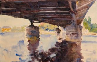 Philipp Franck, Unter der Glienicker Brücke, 1928 (Ausschnitt), Foto: Michael Lüder, Lizenz: Potsdam Museum