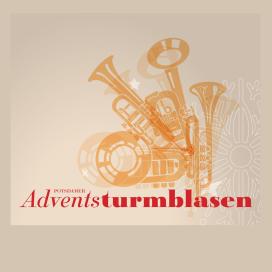Grafik mit Trompeten zum Potsdamer Adventsturmblasen