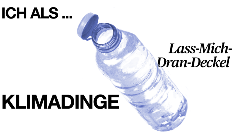 Plakatmotiv KLIMADINGE - Abbildung einer Leergutflasche