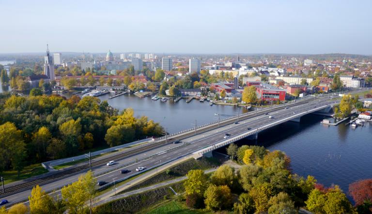 Aktuelles Luftbild mit der Nuthestraße