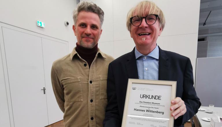 Thomas Steller, Direktor Potsdam Museum, und Hannes Wittenberg