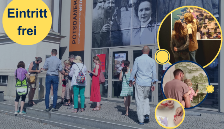 Menschen kommen ins Potsdam Museum