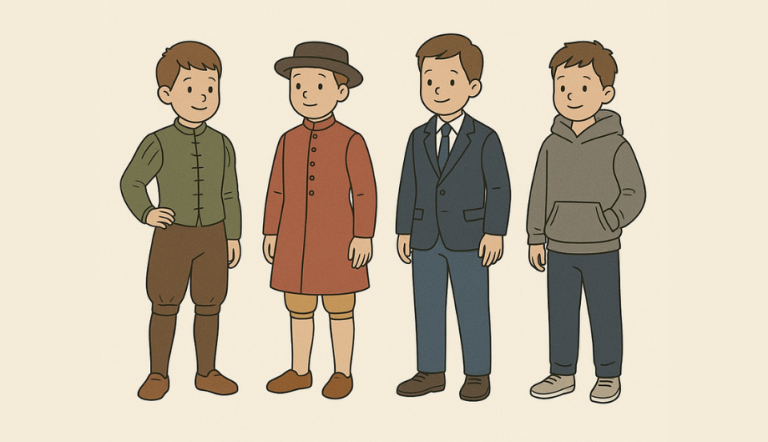 4 Figuren in verschiedener Kleidung