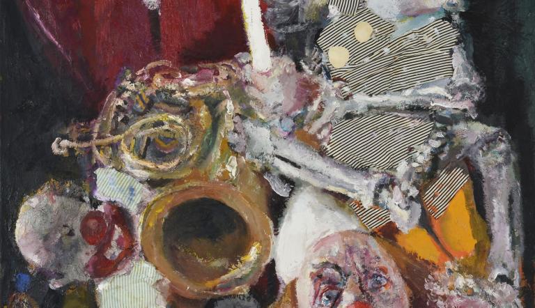 Der Tod des Weißclowns, 1991 (Ausschnitt), Potsdam Museum, Dauerleihgabe Sammlung Vera Schreck © VG Bild-Kunst, Bonn 2016, Der Tod des Weißclowns, 1991 (Ausschnitt), Potsdam Museum, Dauerleihgabe Sammlung Vera Schreck © VG Bild-Kunst, Bonn 2016,