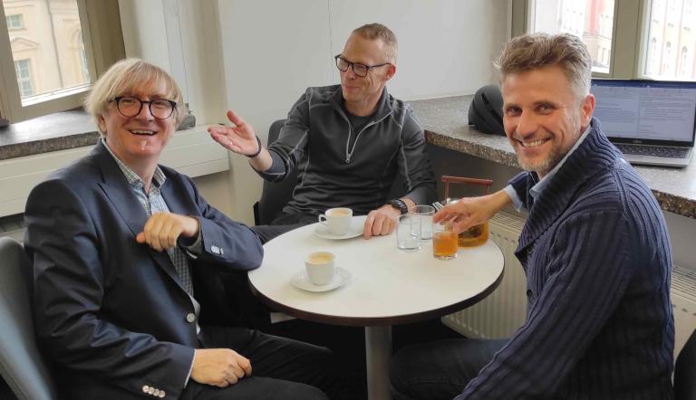 Treffen mit Dr. Jobst Pfaender, Direktor des Naturkundemuseums, und mit Hannes Wittenberg, stellvertretender Direktor des Potsdam Museums, Foto