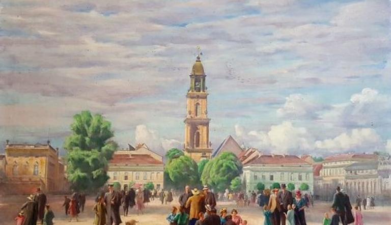Otto Heinrich, Lustgarten mit Garnisonkirche, 1943,
