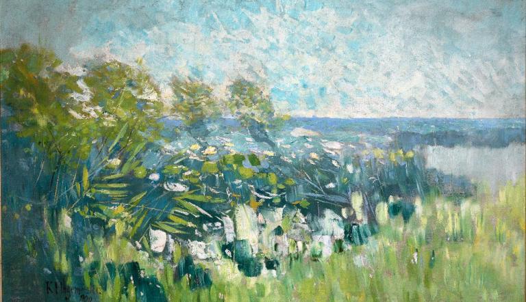 Karl Hagemeister, Uferlandschaft (Schilfufer), 1900,© Potsdam Museum,