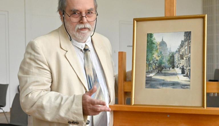 Norbert Blumert hat die Aquarelle wiederentdeckt, 2021