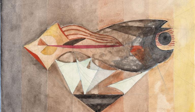 Peter Rohn, Entwurfszeichnung für das "Flugschiff", 1968, © Potsdam Museum,