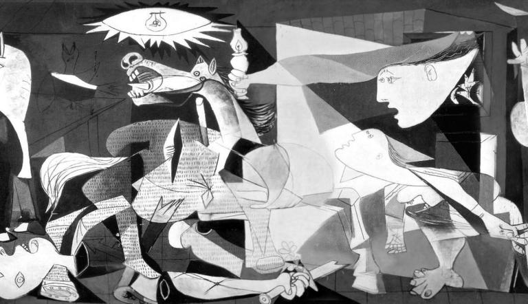 Pablo Picasso, „Guernica“(Ausschnitt) 1937, Öl auf Leinwand