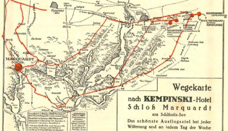 Landkarte zur Speisekarte