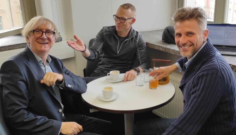 Treffen mit Dr. Jobst Pfaender, Direktor des Naturkundemuseums, und mit Hannes Wittenberg, stellvertretender Direktor des Potsdam Museums (l.), Foto