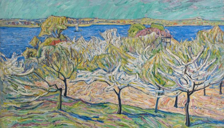 Theo von Brockhusen, Blühende Bäume, um 1915, Privatbesitz (Ausschnitt), Foto: Lea Gryze