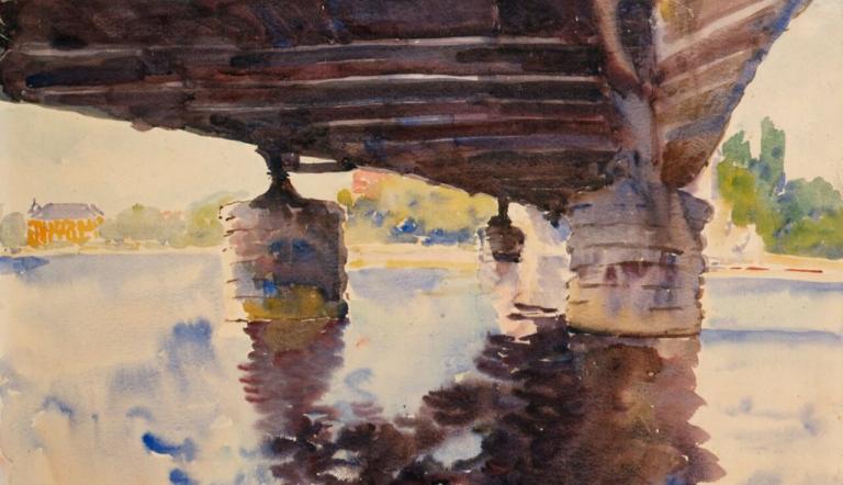 Philipp Franck, Unter der Glienicker Brücke, 1928 (Ausschnitt), Foto: Michael Lüder, Lizenz: Potsdam Museum