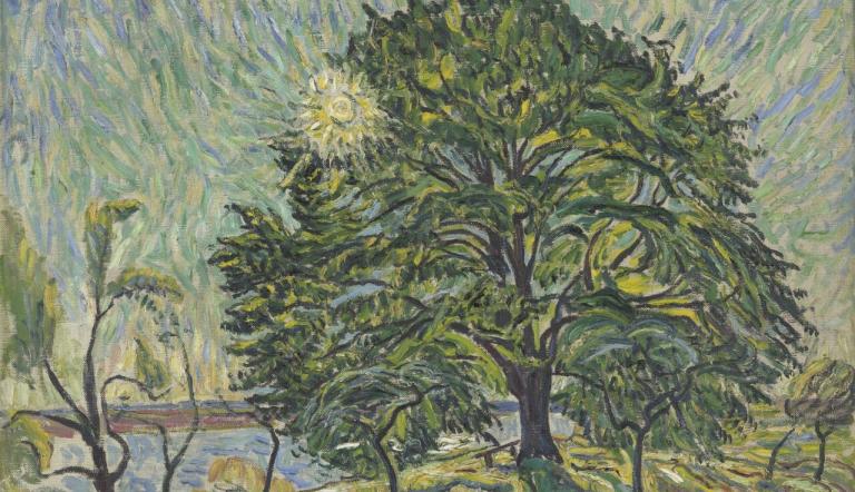 Theo von Brockhusen, Schill-Linde in Baumgartenbrück, 1914 (Ausschnitt), Foto: Buchheim Museum der Phantasie, Bernried am Starnberger See